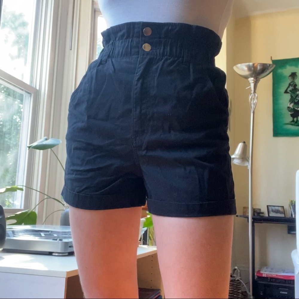 Black Paperbag Shorts